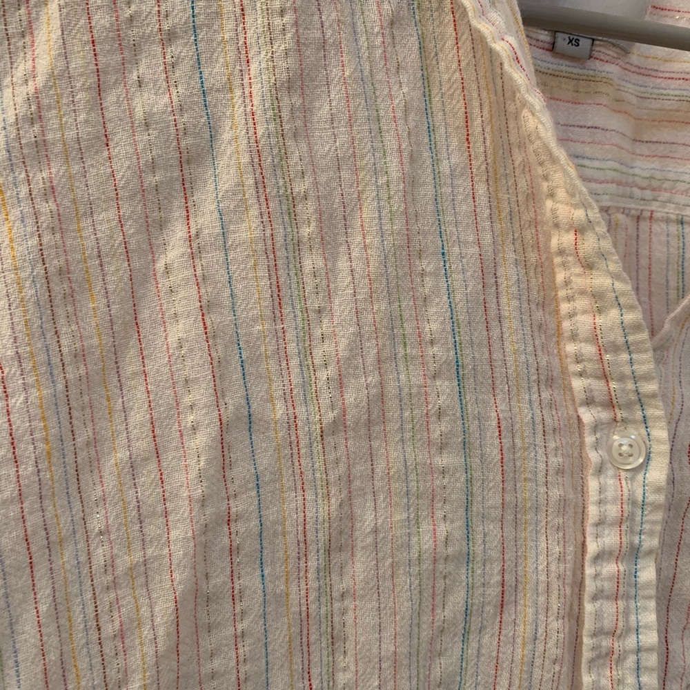 Rails | Rainbow Button Up Long Sleeve Top - image 2